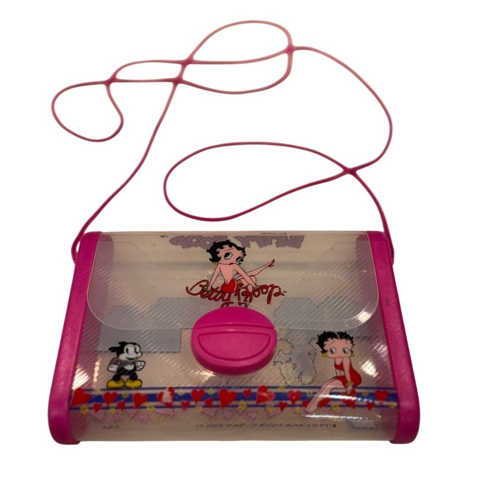 Betty Boop Mini Tote Bag Hot Pink PVC 1998 - Picture 3 of 8